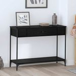 Casa si Gradina - Mobilier - Comode si corpuri - Console - Masa de consola Stejar negru 100 x 34.5 x 75 cm Lemn compozit - Infinity.ro