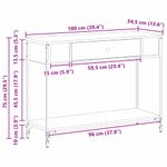 Casa si Gradina - Mobilier - Comode si corpuri - Console - Masa de consola Stejar negru 100 x 34.5 x 75 cm Lemn compozit - Infinity.ro