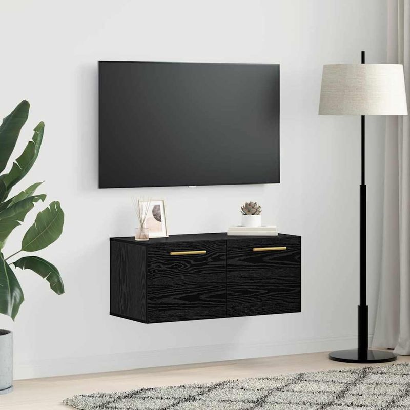 Casa si Gradina - Mobilier - Dulapuri si sifoniere - Dulapuri - Dulap de perete Stejar negru 80 x 36.5 x 35 cm Lemn compozit - Infinity.ro