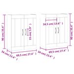 Casa si Gradina - Mobilier - Comode si corpuri - Comode - Dulapuri montate pe perete, 2 buc, gri Sonoma, lemn prelucrat - Infinity.ro