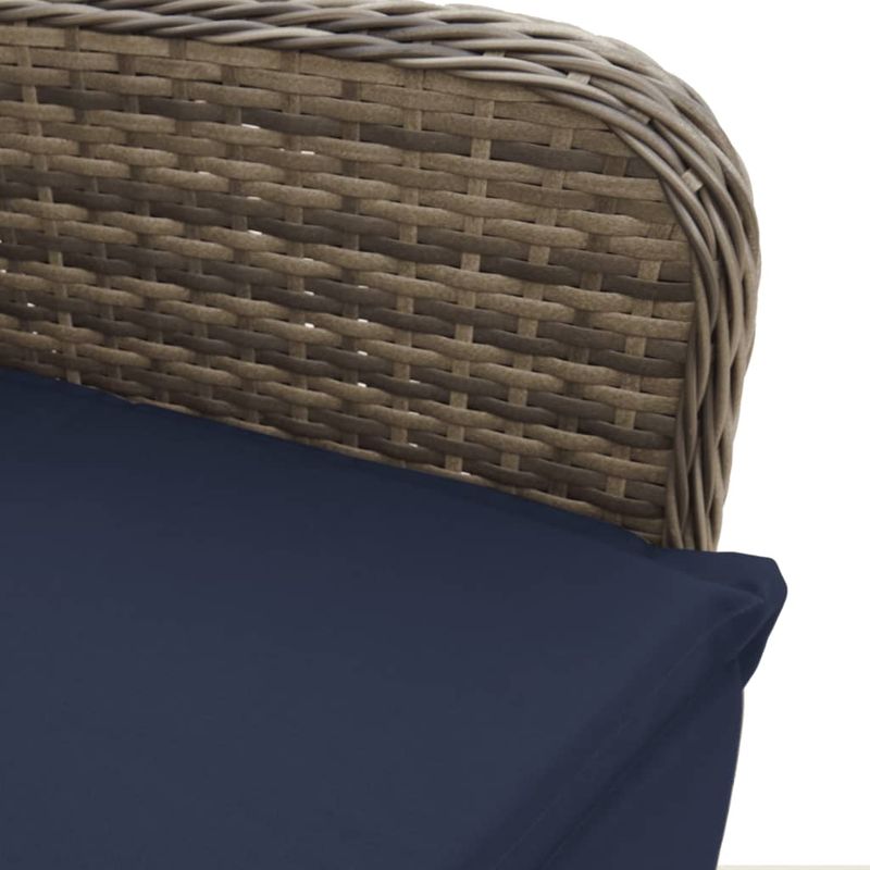 Casa si Gradina - Gradina si terasa - Mobilier exterior - Scaune si sezlonguri gradina - Scaun de gradina rabatabil cu perne, gri, poliratan - Infinity.ro