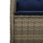 Casa si Gradina - Gradina si terasa - Mobilier exterior - Scaune si sezlonguri gradina - Scaun de gradina rabatabil cu perne, gri, poliratan - Infinity.ro