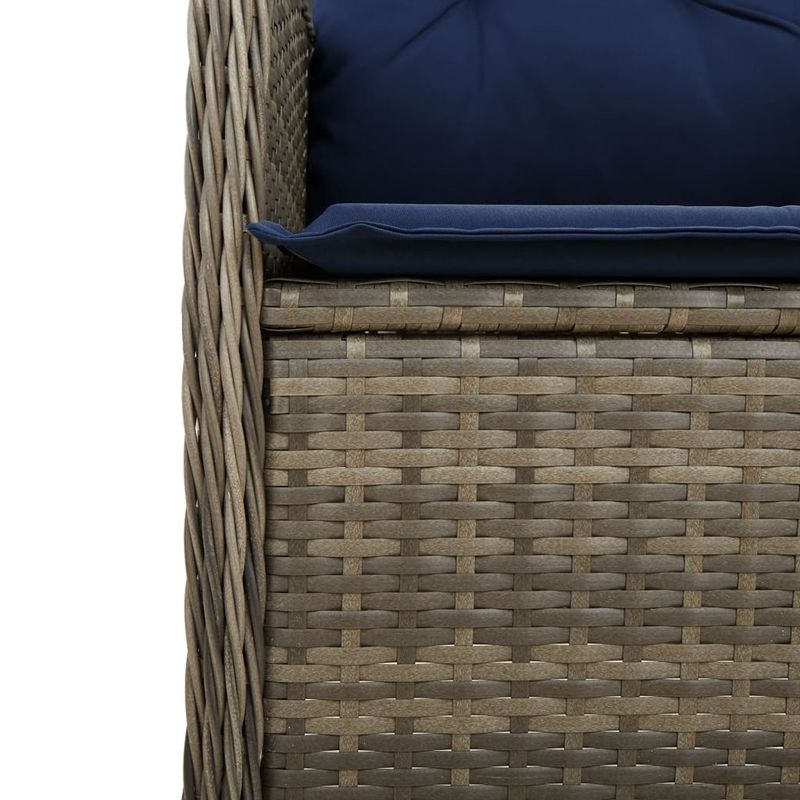 Casa si Gradina - Gradina si terasa - Mobilier exterior - Scaune si sezlonguri gradina - Scaune de gradina rabatabile, 2 buc., cu perne, gri, poliratan - Infinity.ro
