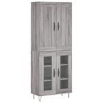 Casa si Gradina - Mobilier - Comode si corpuri - Comode - Dulap inalt, gri sonoma, 69,5x34x180 cm, lemn compozit - Infinity.ro