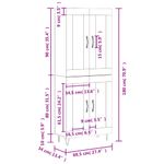 Casa si Gradina - Mobilier - Comode si corpuri - Comode - Dulap inalt, gri sonoma, 69,5x34x180 cm, lemn compozit - Infinity.ro