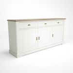 Casa si Gradina - Mobilier - Comode si corpuri - Comode - Bufet cu 3 usi si 3 sertare alb/stejar natur Provence - Infinity.ro