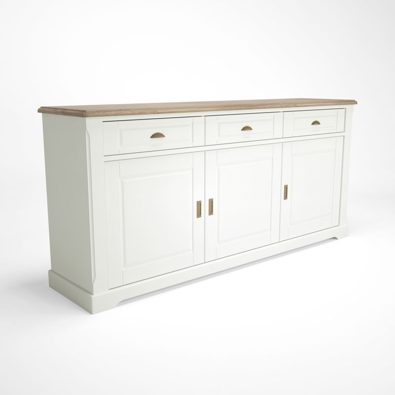 Casa si Gradina - Mobilier - Comode si corpuri - Comode - Bufet cu 3 usi si 3 sertare alb/stejar natur Provence - Infinity.ro
