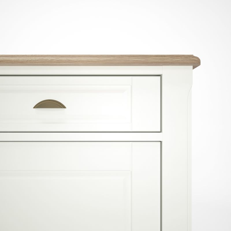 Casa si Gradina - Mobilier - Comode si corpuri - Comode - Bufet cu 3 usi si 3 sertare alb/stejar natur Provence - Infinity.ro