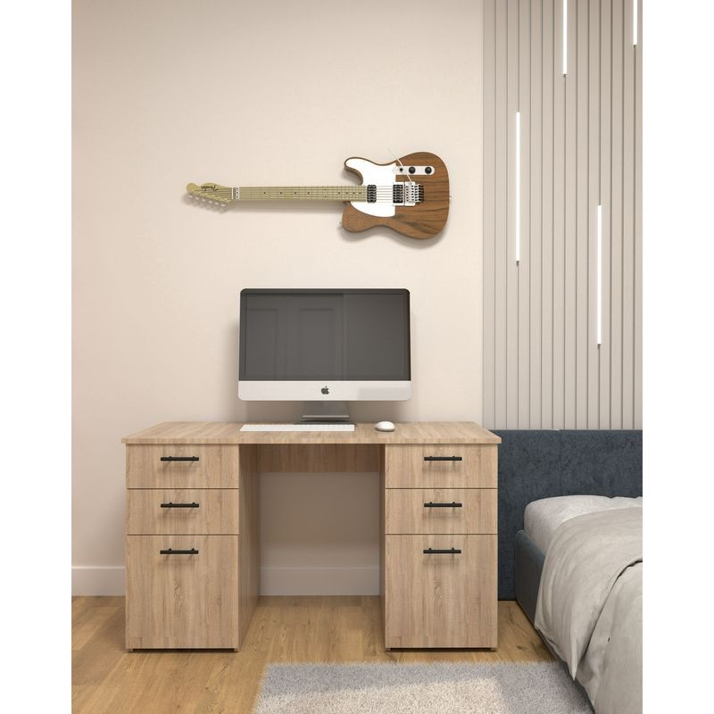 Casa si Gradina - Mobilier - Mese si birouri - Birouri - Birou Atelier Arnt, dimensiuni 140 x55x75 cm, culoare sonoma, include 4 sertare si 2 usi - Infinity.ro