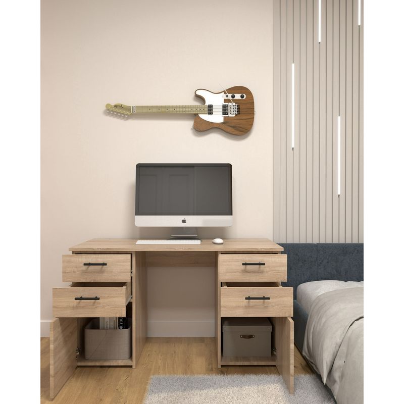 Casa si Gradina - Mobilier - Mese si birouri - Birouri - Birou Atelier Arnt, dimensiuni 140 x55x75 cm, culoare sonoma, include 4 sertare si 2 usi - Infinity.ro