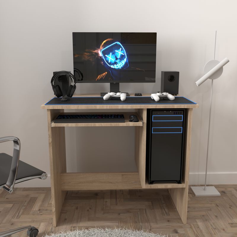 Casa si Gradina - Mobilier - Mese si birouri - Birouri - Birou Copii Atelier Dallas, dimensiuni 90 x55x75 cm. culoare sonoma, suport tastatura - Infinity.ro