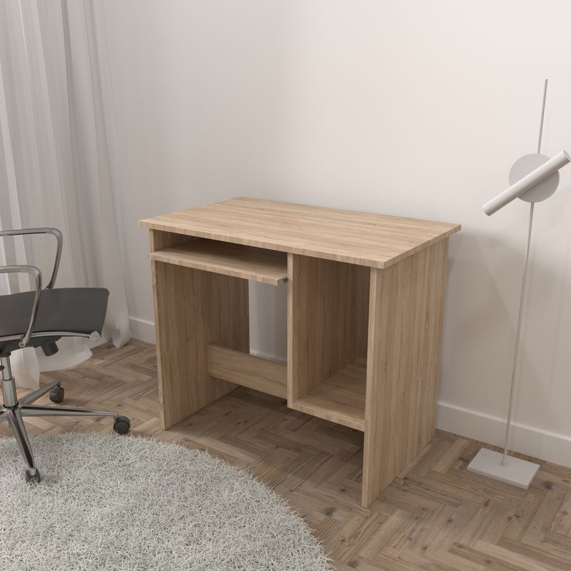 Casa si Gradina - Mobilier - Mese si birouri - Birouri - Birou Copii Atelier Dallas, dimensiuni 90 x55x75 cm. culoare sonoma, suport tastatura - Infinity.ro