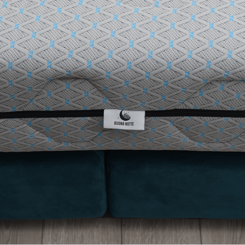 Casa si Gradina - Mobilier - Saltele si somiere - Saltele - Saltea Ortopedica, Buona Notte, Rigenera, 80x190x25 cm, spuma poliuretanica cu spuma memory, antibacterian, dehusabil, husa Cardinal, fermitate medie - Infinity.ro