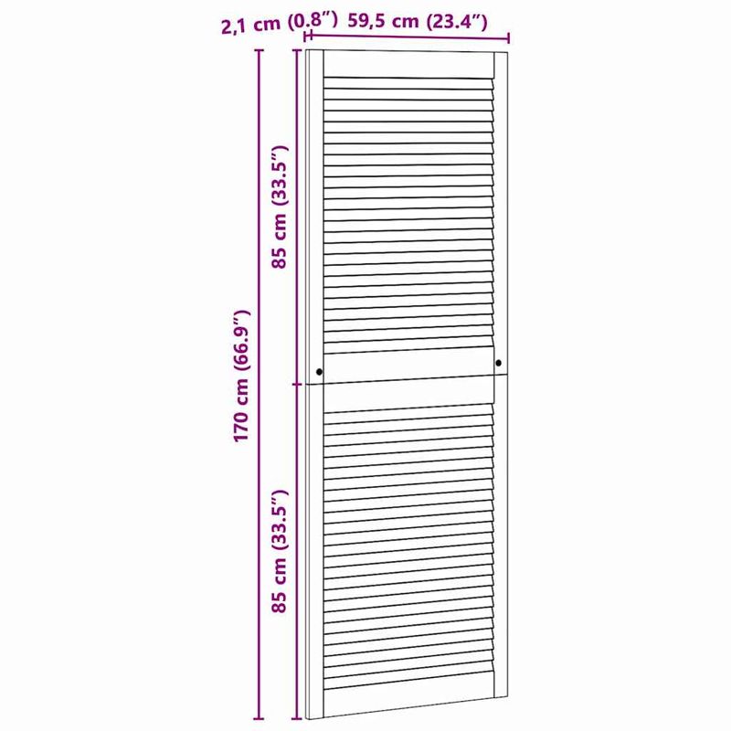 Casa si Gradina - Mobilier - Dulapuri si sifoniere - Dulapuri - Usi de cabinet 4 pcs Maro 170 x 59.5 x 2.1 cm Lemn masiv de pin - Infinity.ro