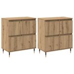 Casa si Gradina - Mobilier - Comode si corpuri - Comode - Bufeturi 2 pcs stejar artizanal 120 x 35 x 70 cm Lemn compozit - Infinity.ro