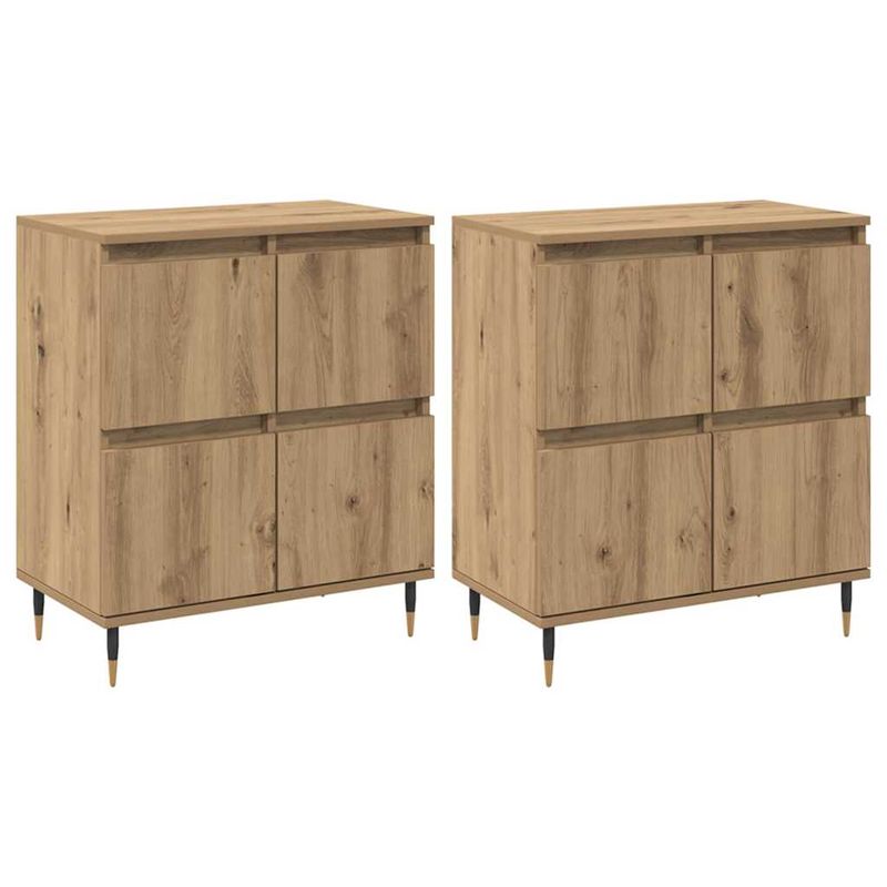Casa si Gradina - Mobilier - Comode si corpuri - Comode - Bufeturi 2 pcs stejar artizanal 120 x 35 x 70 cm Lemn compozit - Infinity.ro