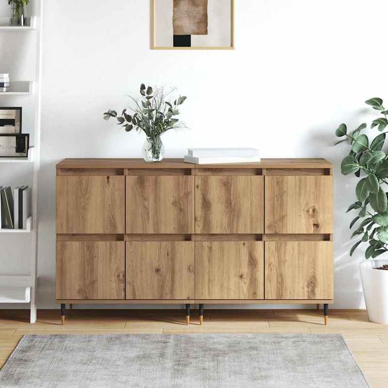 Casa si Gradina - Mobilier - Comode si corpuri - Comode - Bufeturi 2 pcs stejar artizanal 120 x 35 x 70 cm Lemn compozit - Infinity.ro