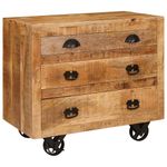 Casa si Gradina - Mobilier - Comode si corpuri - Comode - Dulap lateral Maro 70 x 38 x 63 cm Lemn masiv de mango - Infinity.ro