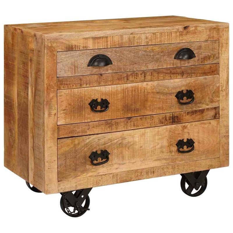 Casa si Gradina - Mobilier - Comode si corpuri - Comode - Dulap lateral Maro 70 x 38 x 63 cm Lemn masiv de mango - Infinity.ro