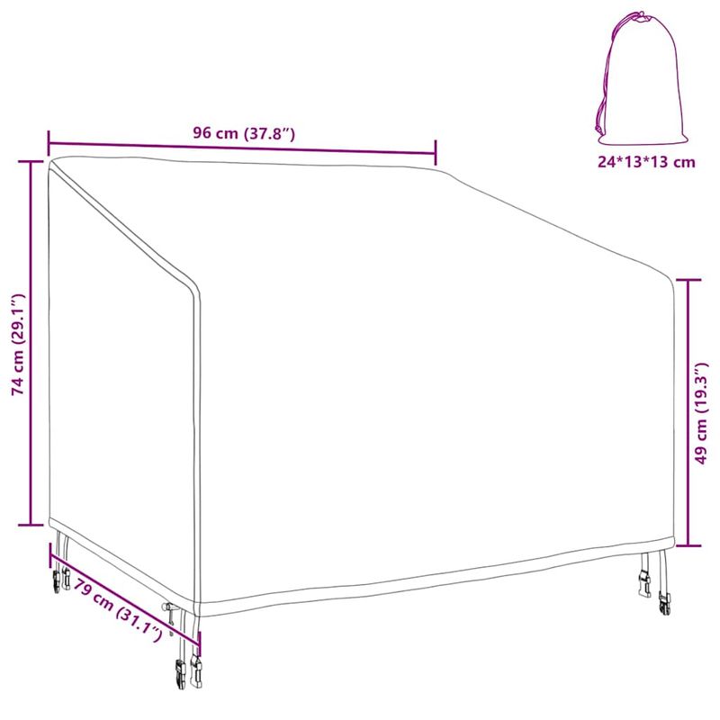 Casa si Gradina - Textile si covoare - Huse pentru mobilier - Husa pentru mobilier de exterior 96 x 79 x 74 cm - Infinity.ro