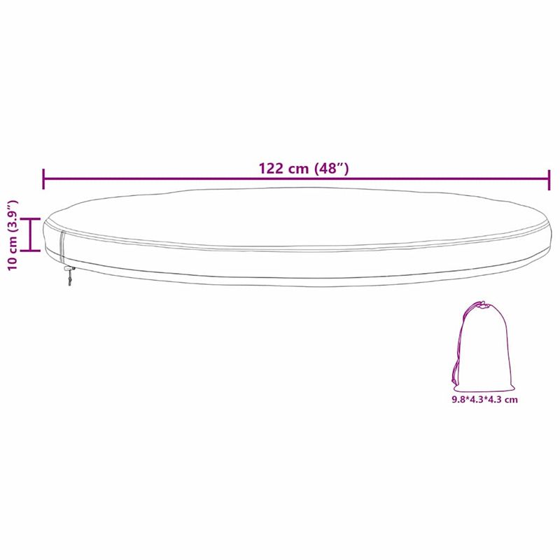 Casa si Gradina - Textile si covoare - Huse pentru mobilier - Husa pentru mobilier de exterior 122 x 122 x 10 cm - Infinity.ro