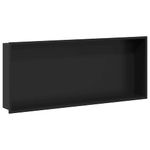 Casa si Gradina - Mobilier - Mobilier baie - Etajere baie - Nisa de Dus Negru 75 x 30 x 9.5 cm Otel inoxidabil - Infinity.ro