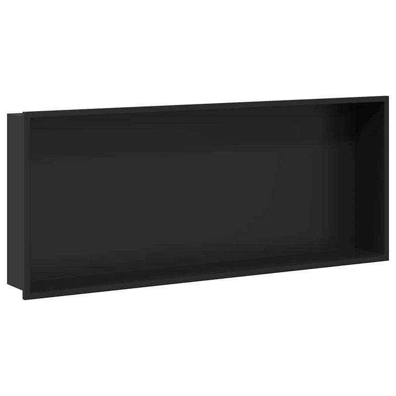 Casa si Gradina - Mobilier - Mobilier baie - Etajere baie - Nisa de Dus Negru 75 x 30 x 9.5 cm Otel inoxidabil - Infinity.ro