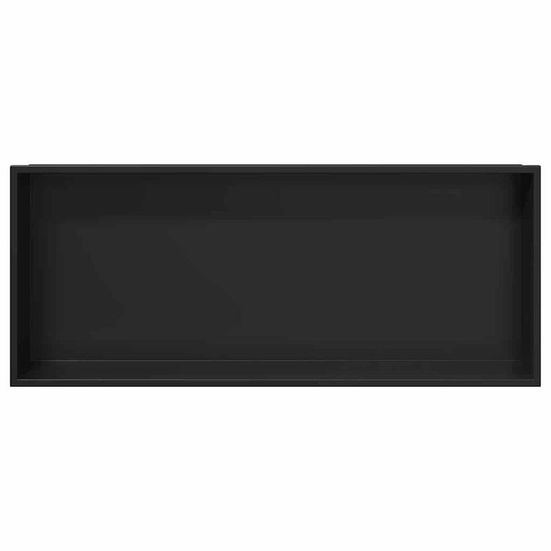 Casa si Gradina - Mobilier - Mobilier baie - Etajere baie - Nisa de Dus Negru 75 x 30 x 9.5 cm Otel inoxidabil - Infinity.ro