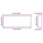 Casa si Gradina - Mobilier - Mobilier baie - Etajere baie - Nisa de Dus Negru 75 x 30 x 9.5 cm Otel inoxidabil - Infinity.ro