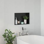 Casa si Gradina - Mobilier - Mobilier baie - Etajere baie - Nisa de Dus Negru 45 x 30 x 9.5 cm Otel inoxidabil - Infinity.ro