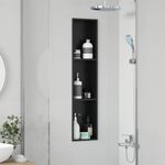 Casa si Gradina - Mobilier - Mobilier baie - Etajere baie - Nisa de Dus Negru 90 x 20 x 9.5 cm Otel inoxidabil - Infinity.ro