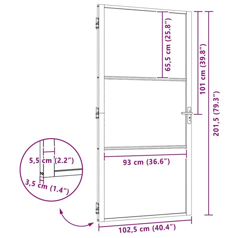 Casa si Gradina - Constructii - Usi interior, exterior si garaj - Usi garaj - Usa de interior Negru 102.5 x 201.5 cm - Infinity.ro