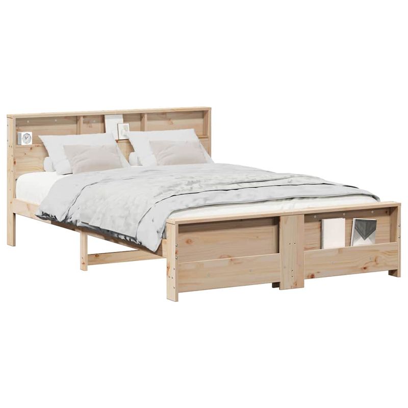 Casa si Gradina - Mobilier - Paturi si accesorii - Paturi - Cadru de pat cu headboard Maro 150 x 200 cm Lemn masiv de pin - Infinity.ro