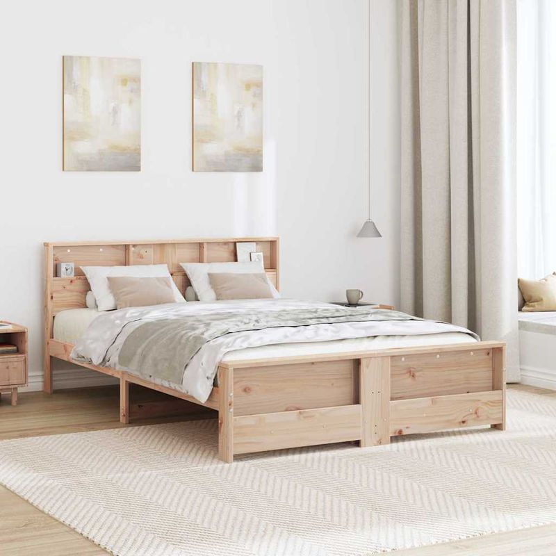 Casa si Gradina - Mobilier - Paturi si accesorii - Paturi - Cadru de pat cu headboard Maro 150 x 200 cm Lemn masiv de pin - Infinity.ro