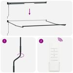 Casa si Gradina - Gradina si terasa - Umbrele si pavilioane - Pavilioane - Cadru de copertina manual antracit, 3 x 2,5 m, Metal - Infinity.ro