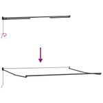 Casa si Gradina - Gradina si terasa - Umbrele si pavilioane - Pavilioane - Cadru de copertina manual antracit, 5 x 3 m, Metal - Infinity.ro