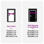 Casa si Gradina - Constructii - Usi interior, exterior si garaj - Usi garaj - Usa de interior Negru 76 x 201.5 cm Sticla securizata, Aluminiu - Infinity.ro