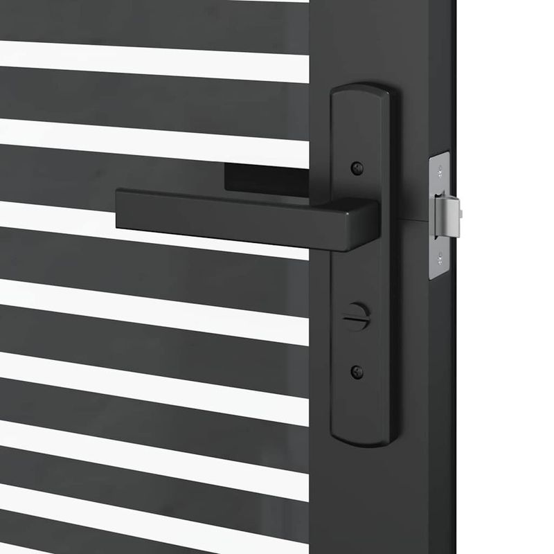 Casa si Gradina - Constructii - Usi interior, exterior si garaj - Usi garaj - Usa de interior Negru 76 x 201.5 cm Sticla securizata, Aluminiu - Infinity.ro