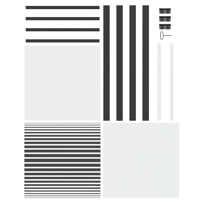 Casa si Gradina - Constructii - Usi interior, exterior si garaj - Usi garaj - Usa de interior Negru 76 x 201.5 cm Sticla securizata, Aluminiu - Infinity.ro