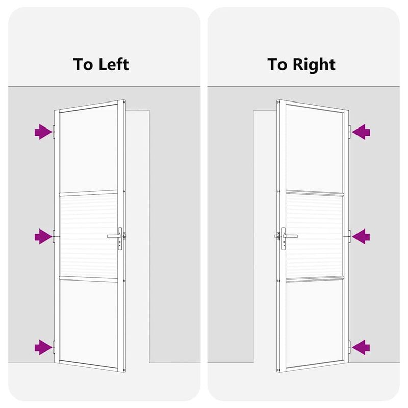 Casa si Gradina - Constructii - Usi interior, exterior si garaj - Usi garaj - Usa de interior Negru 76 x 201.5 cm Sticla securizata, Aluminiu - Infinity.ro