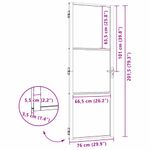 Casa si Gradina - Constructii - Usi interior, exterior si garaj - Usi garaj - Usa de interior Negru 76 x 201.5 cm Sticla securizata, Aluminiu - Infinity.ro