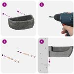 Casa si Gradina - Sanitare - Lavoar baie si accesorii - Lavoare si piedestale - Chiuveta suspendata Gri (38-45) x (30-35) x 15 cm Piatra de Rau - Infinity.ro