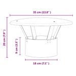 Casa si Gradina - Termice - Sobe, Seminee si accesorii - Accesorii seminee si sobe - Husa de ploaie pentru cos Argintiu 35 x 35 x 20 cm - Infinity.ro