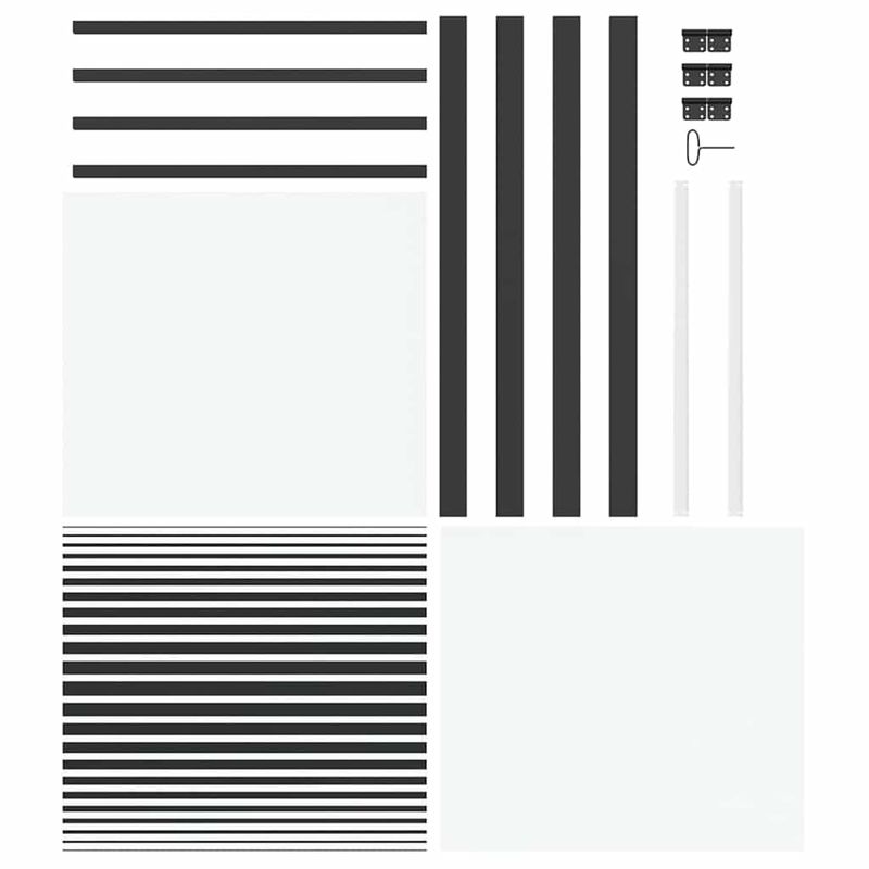 Casa si Gradina - Constructii - Usi interior, exterior si garaj - Usi garaj - Usa de interior Negru 83 x 201.5 cm Sticla securizata, Aluminiu - Infinity.ro