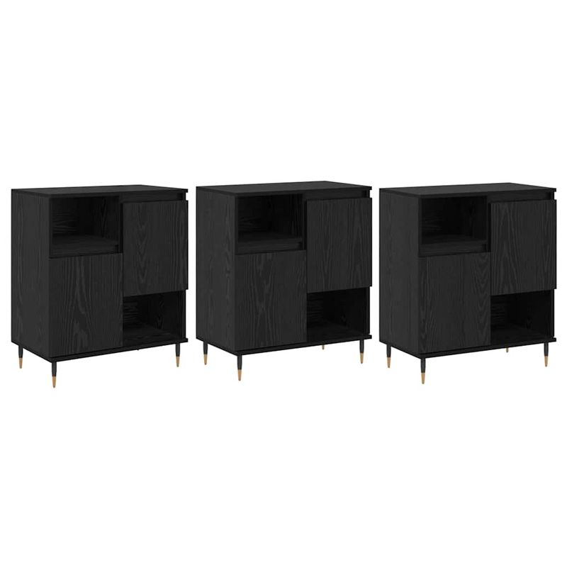 Casa si Gradina - Mobilier - Comode si corpuri - Comode - Bufeturi 3 pcs Stejar negru 180 x 35 x 70 cm Lemn compozit - Infinity.ro