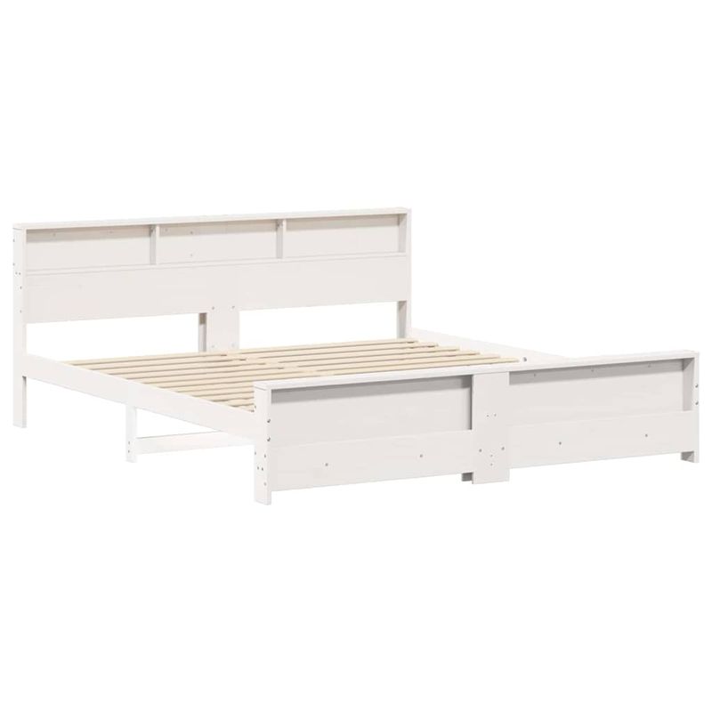 Casa si Gradina - Mobilier - Paturi si accesorii - Paturi - Cadru de pat cu headboard Alb 180 x 200 cm Lemn masiv de pin - Infinity.ro