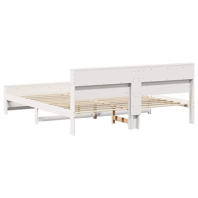Casa si Gradina - Mobilier - Paturi si accesorii - Paturi - Cadru de pat cu headboard Alb 180 x 200 cm Lemn masiv de pin - Infinity.ro