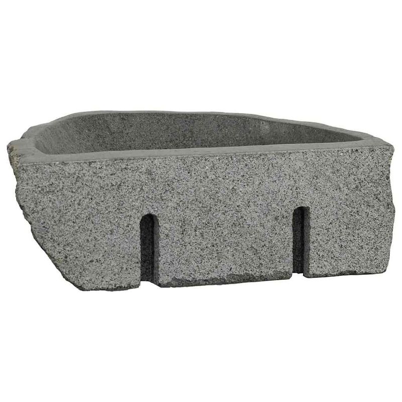 Casa si Gradina - Sanitare - Lavoar baie si accesorii - Lavoare si piedestale - Chiuveta suspendata Gri (30-37) x (25-30) x 12 cm Piatra de Rau - Infinity.ro
