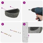 Casa si Gradina - Sanitare - Lavoar baie si accesorii - Lavoare si piedestale - Chiuveta suspendata Gri (30-37) x (25-30) x 12 cm Piatra de Rau - Infinity.ro