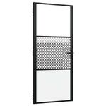 Casa si Gradina - Constructii - Usi interior, exterior si garaj - Usi garaj - Usa de interior Negru 93 x 201.5 cm Sticla securizata, Aluminiu - Infinity.ro